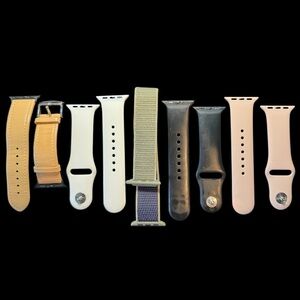 5 apple watch bands Band Set - Tan, White, Black, Pink 38mm 40mm se